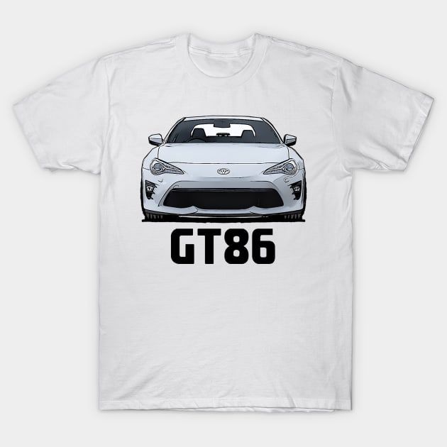 Toyota GT86/Subaru BRZ White T-Shirt by Woreth